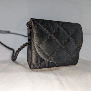 Vintage 90s Lancome Lipstick Purse Small Black RARE